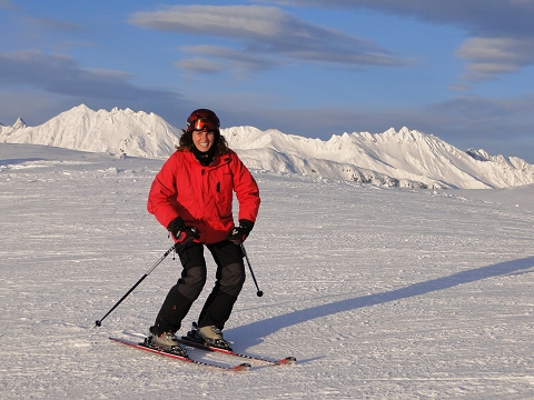 Skilehrerin Sabine
